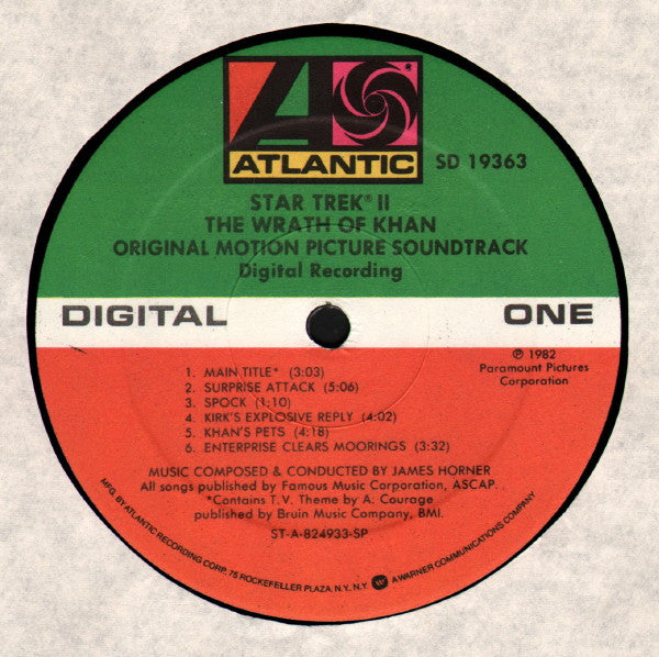 James Horner - Star Trek II: The Wrath Of Khan (Original Motion Picture Soundtrack) - LP 3