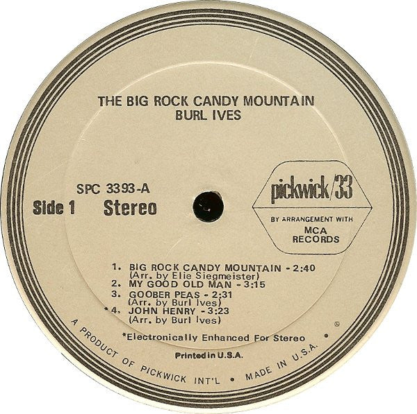 Burl Ives - The Big Rock Candy Mountain - LP 3