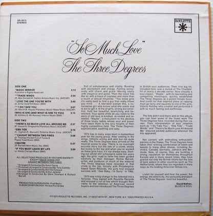 The Three Degrees - So Much Love - LP 2