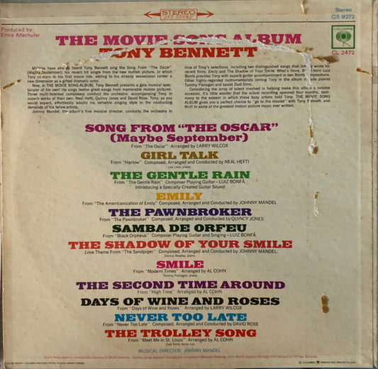 Tony Bennett - The Movie Song Album - Vinyl, LP, Album, Stereo 2