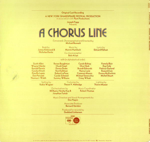 Various - A Chorus Line (Original Cast Recording) - LP 4