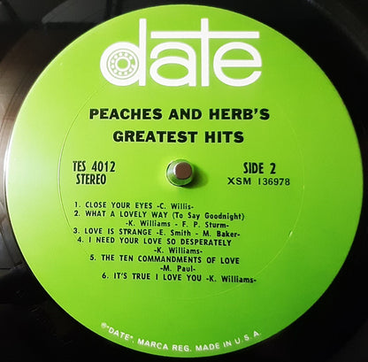 Peaches & Herb - Peaches & Herb's Greatest Hits - LP 4