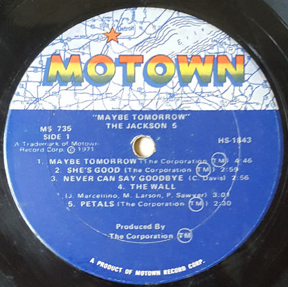 Jackson 5ive - Maybe Tomorrow - LP 4