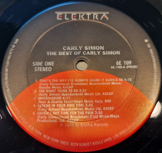 Carly Simon - The Best Of Carly Simon - LP 4