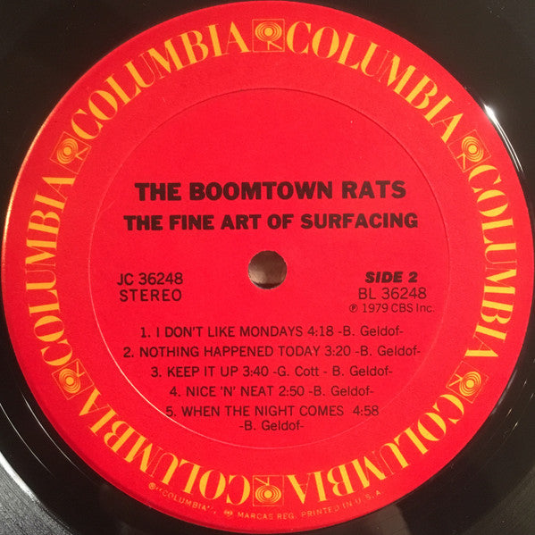 The Boomtown Rats - The Fine Art Of Surfacing - LP 4