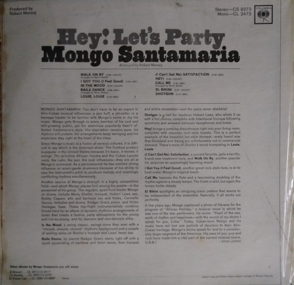 Mongo Santamaria - Hey! Let's Party - LP 2
