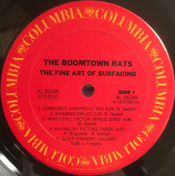 The Boomtown Rats - The Fine Art Of Surfacing - LP 3