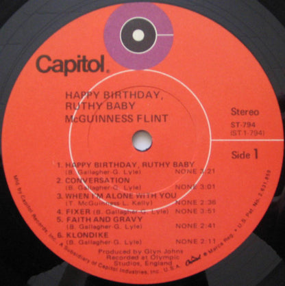 McGuinness Flint - Happy Birthday, Ruthy Baby - LP 3