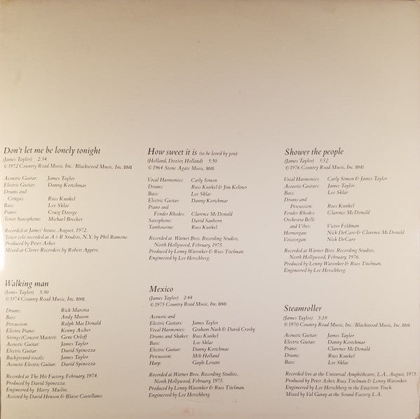 James Taylor - Greatest Hits - LP 3