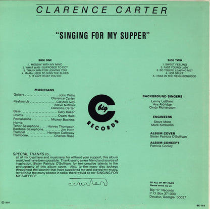 Clarence Carter - Singing For My Supper - LP 2