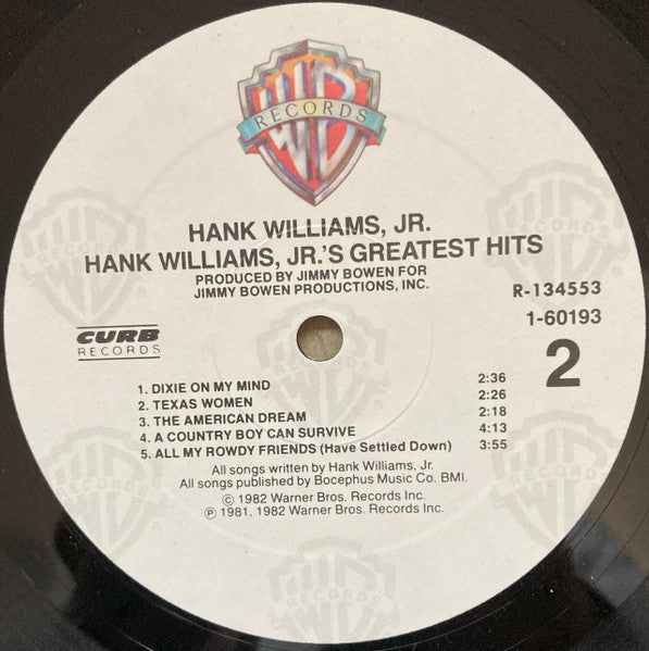 Hank Williams, Jr. - Hank Williams, Jr.'s Greatest Hits - LP 4
