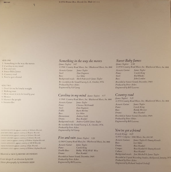 James Taylor - Greatest Hits - LP 2