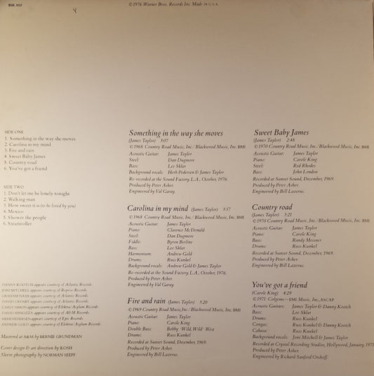 James Taylor - Greatest Hits - LP 2