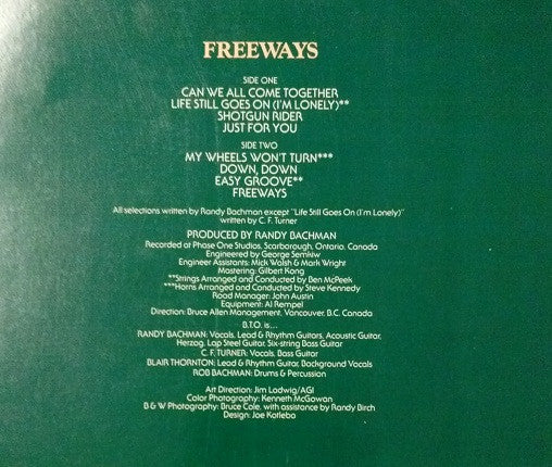 Bachman-Turner Overdrive - Freeways - Vinyl, LP, Album 5