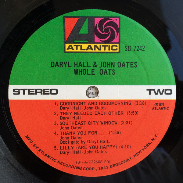 Daryl Hall & John Oates - Whole Oats - Vinyl, LP, Album, Stereo 4