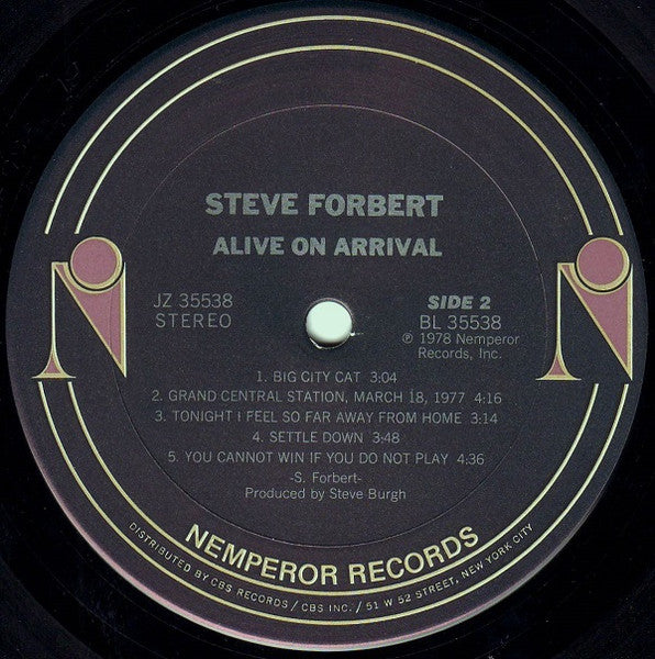 Steve Forbert - Alive On Arrival - LP 4