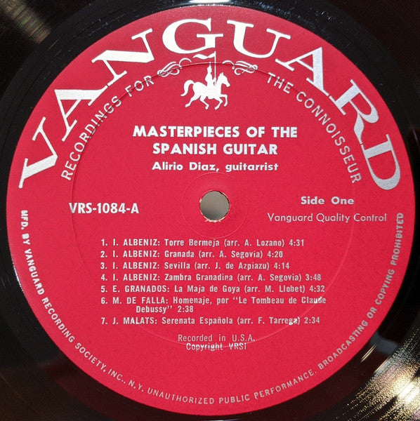 Alirio Díaz - Masterpieces Of The Spanish Guitar - LP 3
