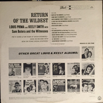 Louis Prima & Keely Smith - Return Of The Wildest - LP 2