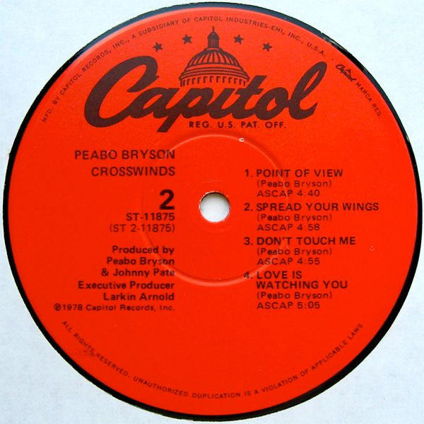 Peabo Bryson - Crosswinds - LP 4