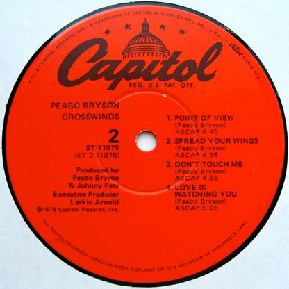 Peabo Bryson - Crosswinds - LP 4