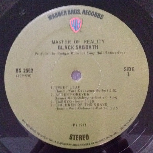 Black Sabbath - Master Of Reality - LP 3