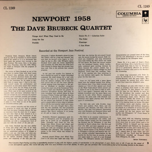 The Dave Brubeck Quartet - Newport 1958 - LP 2