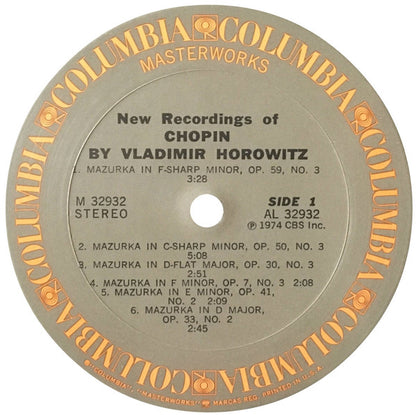 Vladimir Horowitz - New Recordings Of Chopin - LP 3