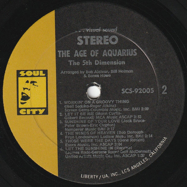 The 5th Dimension* - The Age Of Aquarius - Vinyl, LP, Album, Stereo 5