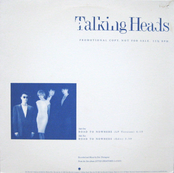 Talking Heads - Road to Nowhere - 12" SINGLE - VINTAGE vinyl record for sale