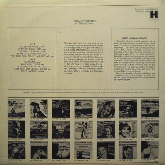 Rosemary Clooney - Mixed Emotions - LP 2