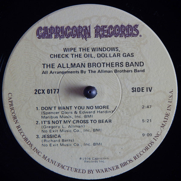 The Allman Brothers Band - Wipe The Windows, Check The Oil, Dollar Gas - Vinyl, LP, Album 8
