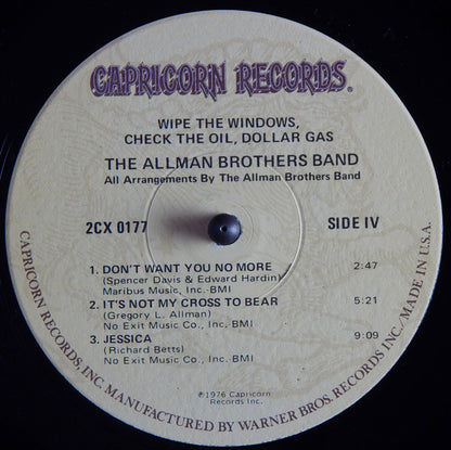 The Allman Brothers Band - Wipe The Windows, Check The Oil, Dollar Gas - Vinyl, LP, Album 8