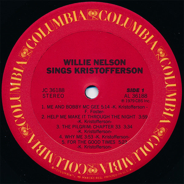 Willie Nelson - Willie Nelson Sings Kristofferson - LP 3
