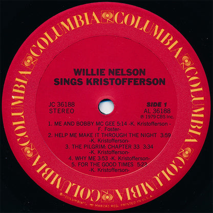 Willie Nelson - Willie Nelson Sings Kristofferson - LP 3