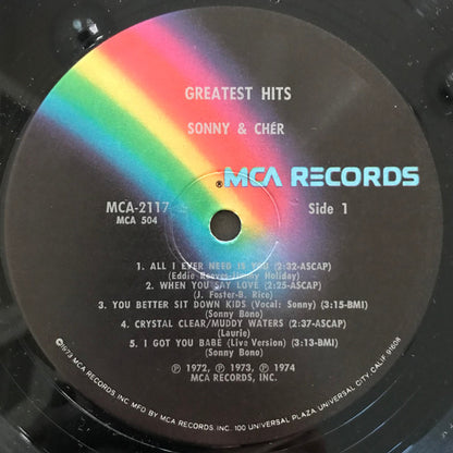 Sonny & Cher - Greatest Hits - LP 3