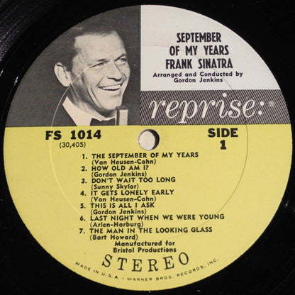 Frank Sinatra - September Of My Years - LP 3