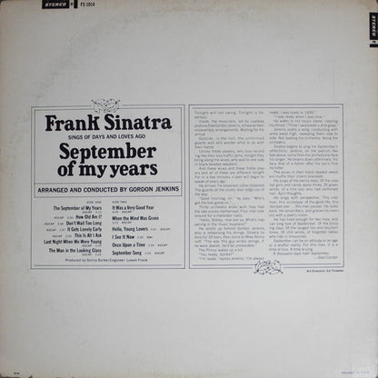 Frank Sinatra - September Of My Years - LP 2