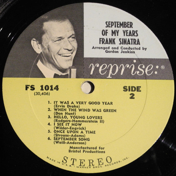 Frank Sinatra - September Of My Years - LP 4