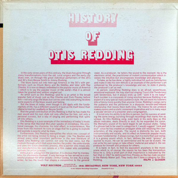 Otis Redding - History Of Otis Redding - LP 3