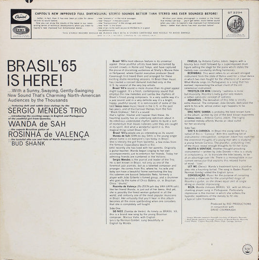 The Sérgio Mendes Trio Introducing Wanda De Sah With Rosinha De Valenca - Brasil '65 - LP 2