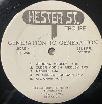 The Hester Street Troupe - Generation To Generation - LP 3
