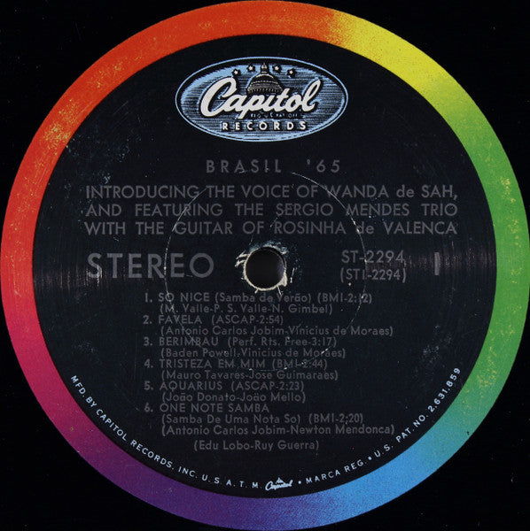 The Sérgio Mendes Trio Introducing Wanda De Sah With Rosinha De Valenca - Brasil '65 - LP 3