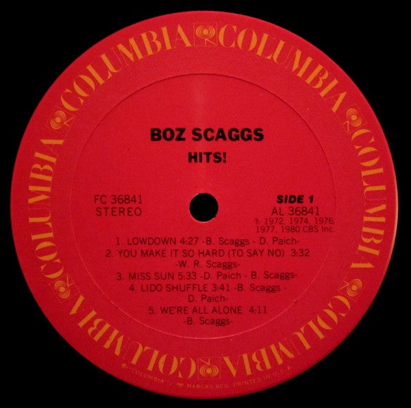 Boz Scaggs - Hits! - LP 3