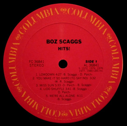 Boz Scaggs - Hits! - LP 3