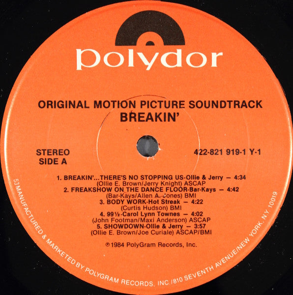 Various - Breakin' - Original Motion Picture Soundtrack - LP 3