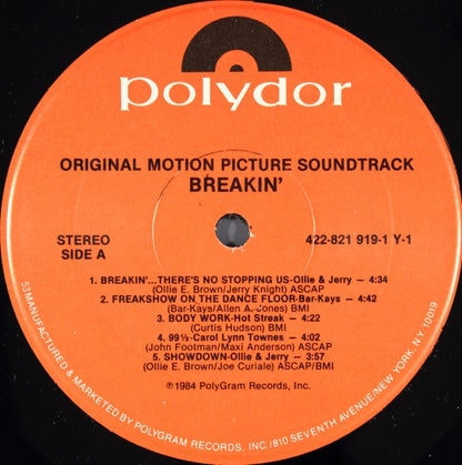 Various - Breakin' - Original Motion Picture Soundtrack - LP 3