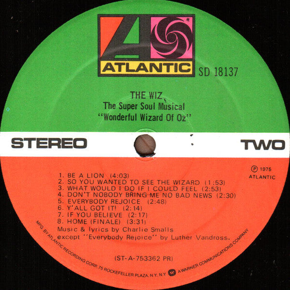 Charlie Smalls - Original Cast* - The Wiz (The Super Soul Musical "Wonderful Wizard Of Oz") - LP 5