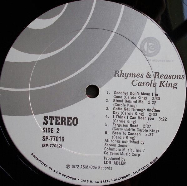 Carole King - Rhymes & Reasons - LP 4