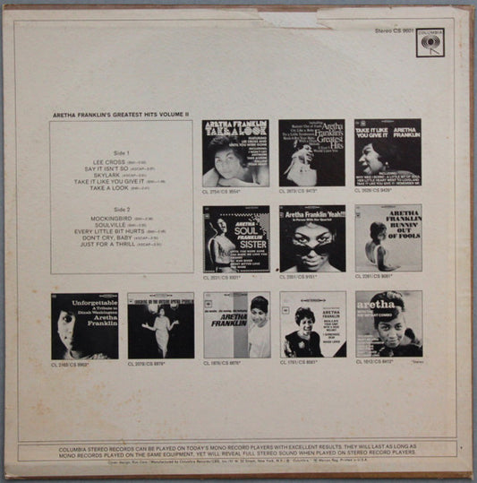 Aretha Franklin - Greatest Hits Volume II - LP 2