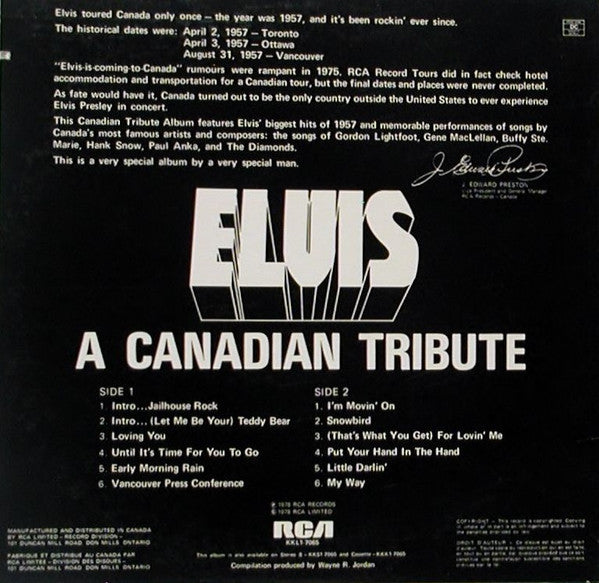 Elvis Presley - A Canadian Tribute - LP 2